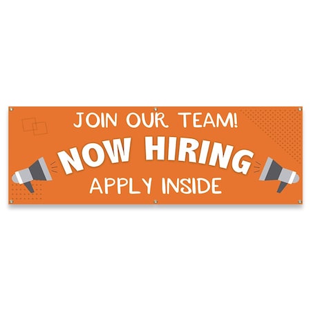 Join Our Team Now Hiring Apply Inside Banner Concession Stand Food Truck Single Sided